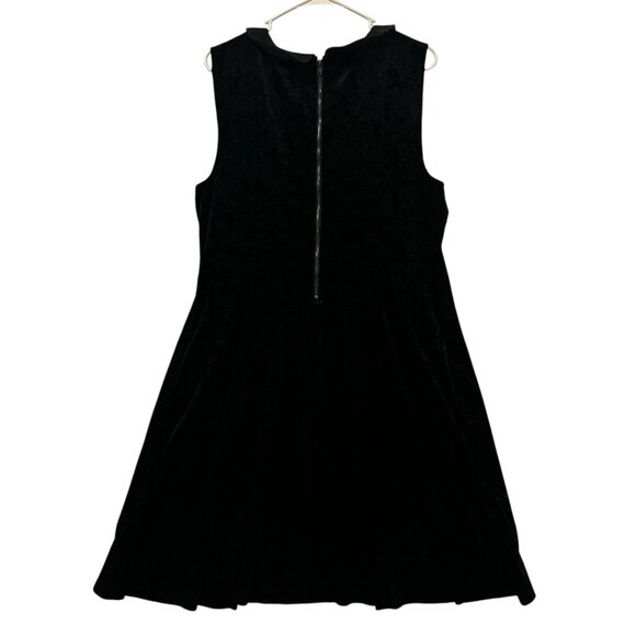 Disney Villains Black Velvet Dress Size 20 Damask Embossed Punk Gothic Grunge - Picture 4 of 15